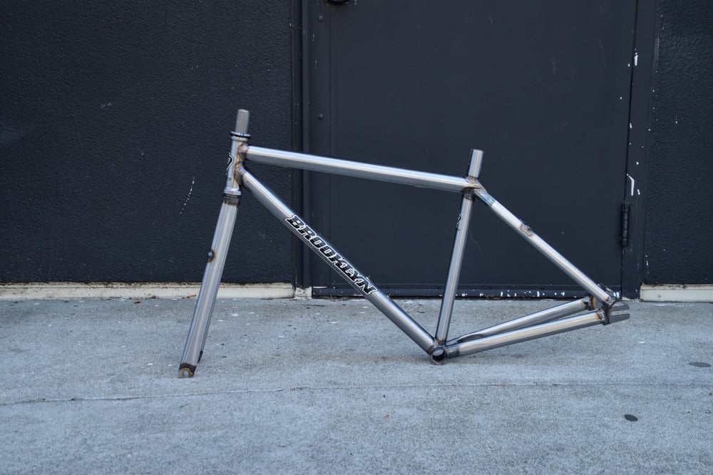 Image of Brooklyn Machine Works V4 Gangsta Track Frameset 2024, Raw