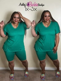 Money Green Short Set (1x-3x)