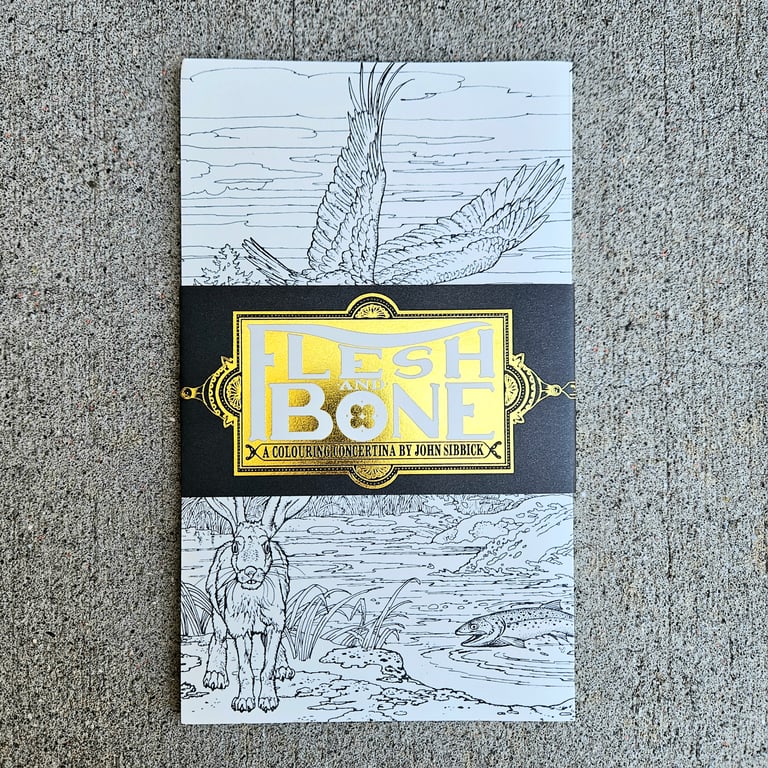 Flesh and Bone: A Colouring Concertina by John Sibbick