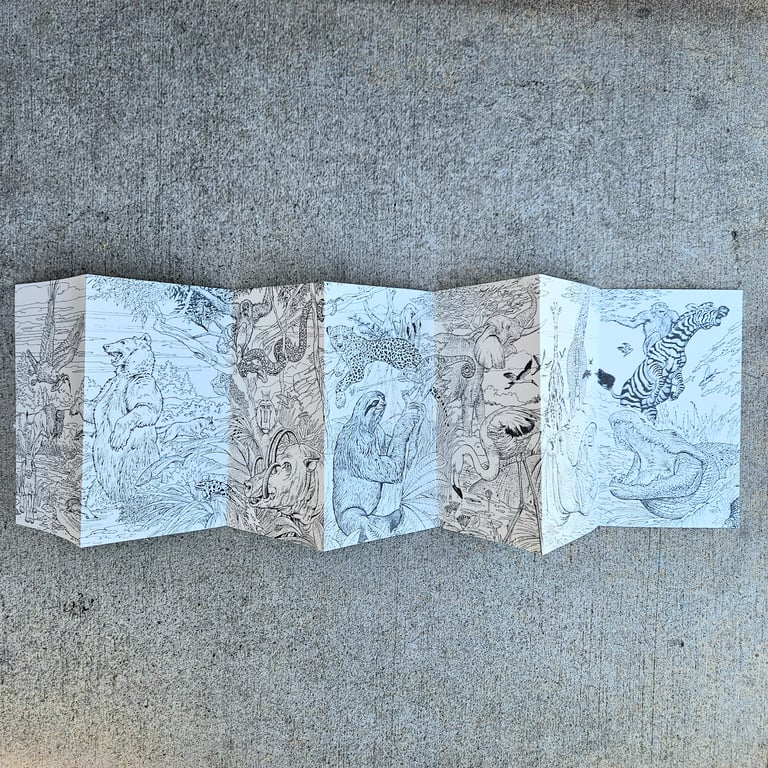 Flesh and Bone: A Colouring Concertina by John Sibbick Image 3