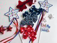 Image 2 of Patriotic Bow SET | quick ship