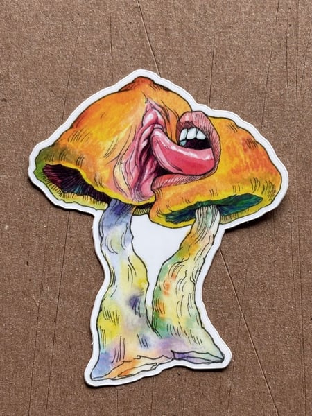 Image of Mush Fish Kiss sticker set