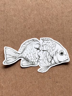 Image of Mush Fish Kiss sticker set
