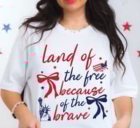 Image 1 of Because of the Brave | adult tee
