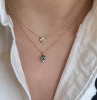 Image 4 of Tiara Teardrop Emerald Neckalce