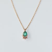 Image 3 of Tiara Teardrop Emerald Neckalce