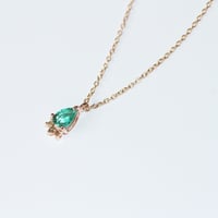 Image 2 of Tiara Teardrop Emerald Neckalce