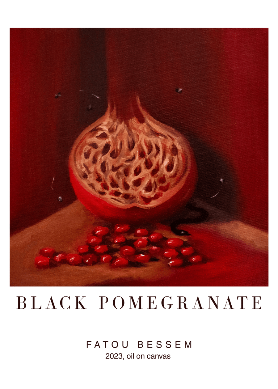Image of Black Pomegranate Print