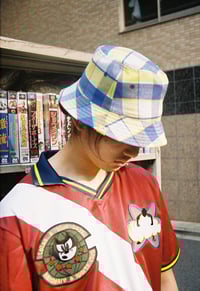 Image 5 of Blue Boyz x Lolas - 'Devil Angel' Reversible Bucket Hat [NAVY/YELLOW & BLUE]