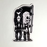 Image 1 of Small Black Metal Beavis & Butt-Head Matte Vinyl sticker