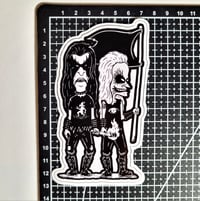 Image 2 of Small Black Metal Beavis & Butt-Head Matte Vinyl sticker