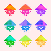 Rainbow House Print