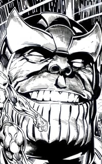 Image 3 of SILVER SURFER and THANOS  11" x 17"  Pin-Up !