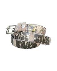 Image 1 of Blue Boyz x Lolas - 'Throw Up' PVC Belt [DIRTY CLEAR]