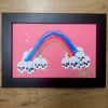 Rainbows End bubblegum 6x9 (original) FRAMED