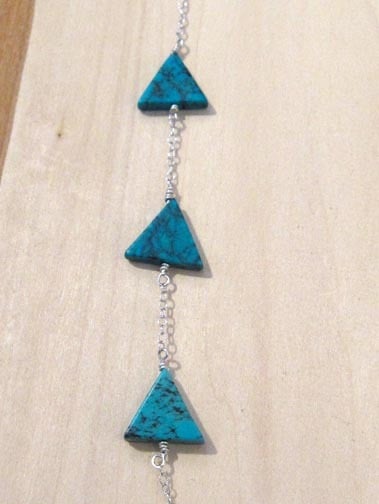 Image of EQUILATERAL TRIANGLE TURQUOISE necklace