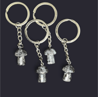 Image 2 of Larvikite Mushroom Keychain