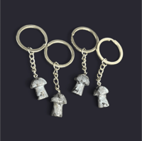 Image 1 of Larvikite Mushroom Keychain
