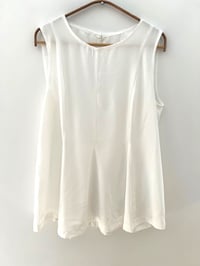 Image 1 of Minimalist Linen Blouse, Sleeveless 