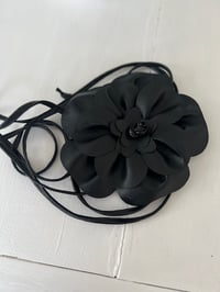 Image 2 of Flower Belt Black