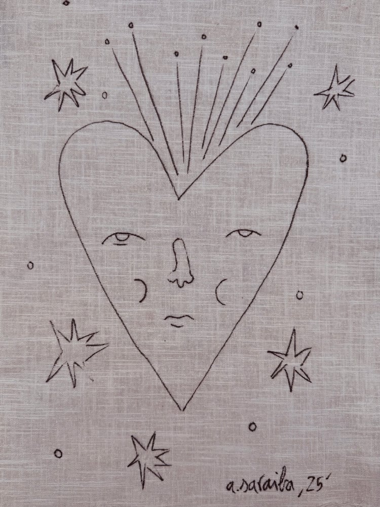 Image of Tela para costura creativa Corazón
