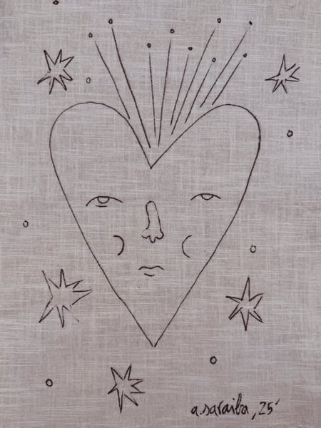 Image of Tela para costura creativa Corazón