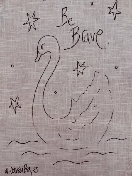 Image of Tela para costura creativa Cisne