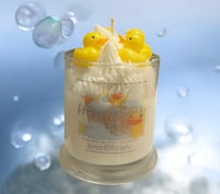 Image 1 of Honey the kids are bathed candle 