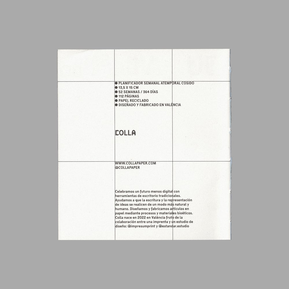 Image of [COLLA PAPER™] PLANNER SEMANAL ATEMPORAL
