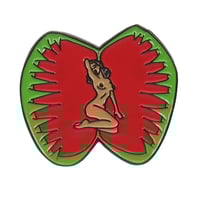 Image 1 of Venus Fly Trap With A beautiful Naked Woman Posing Inside Of It Enamel Pin
