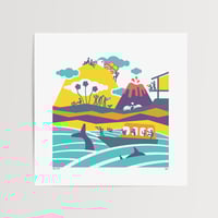 Image 3 of Hawaii Big Island Pictogram - Fine Art Print