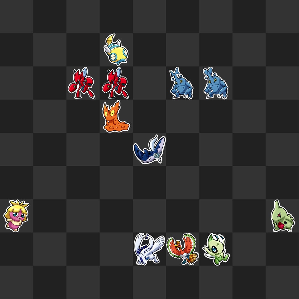 Johto / Gen 2 Pokemon Kiss-Cut Vinyl Stickers