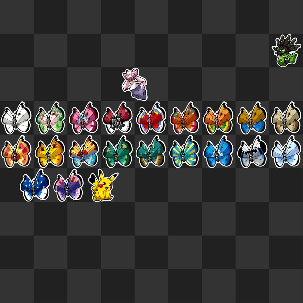 Kalos / Gen 6 Pokemon Kiss-Cut Stickers