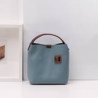 Image 1 of Mini Ode to a Furoshiki in pebbled light aqua