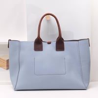 Image 4 of Slouchy 3-panel Tote in pebbled sky