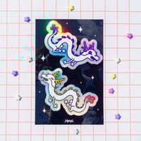 Image 1 of Dragons Iridescent Vinyl Sticker Sheet