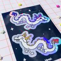 Image 2 of Dragons Iridescent Vinyl Sticker Sheet