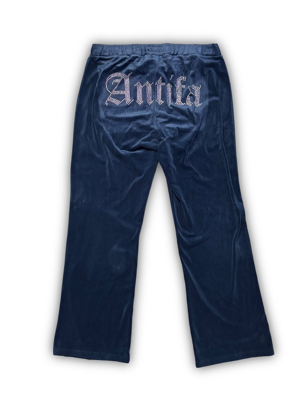 Image of Darl Blue Velour Pants (XXL) - Antifa Couture (PA08)