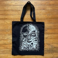 Gaia skull canvas tote