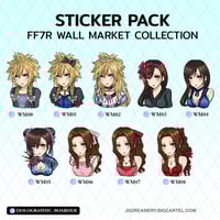 Image 2 of FF7R WALL MARKET STICKERS