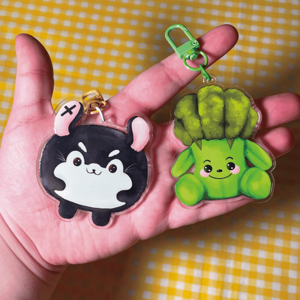 Image of 🥦 BL/GL Mascot Keychains/stickers 🥦