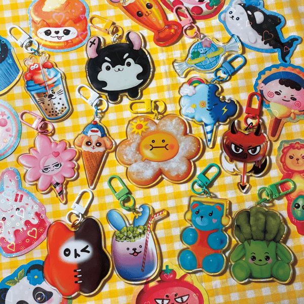 Image of 🥦 BL/GL Mascot Keychains/stickers 🥦
