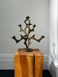 Image 1 of Sculptural Steel Candelabra with Resin Finish, France