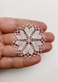 Hearts Vintage Doily in White