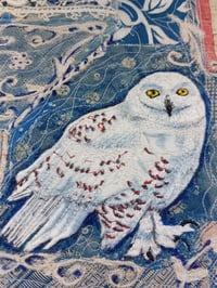 Image 3 of Snowy Owl Embroidery Hanging