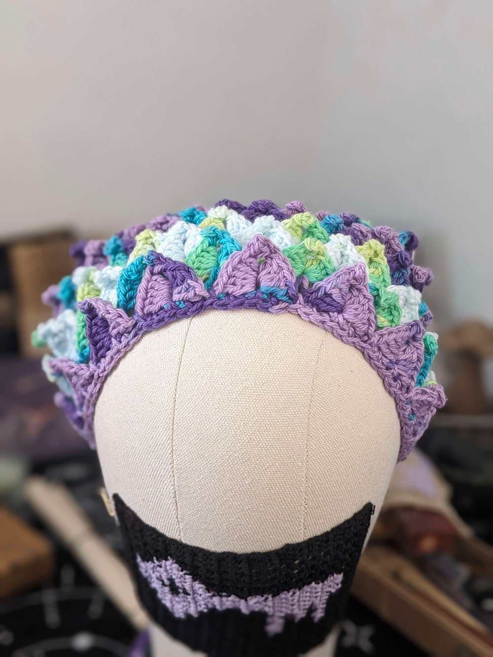 Image of Crochet Dragon Scale Bandana