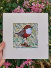 Image 1 of The Dipper - mounted embroidery collage