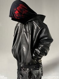 Image 4 of AW25 ‘Scherzo’ Black Leather Bomber Jacket 
