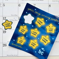 Image 2 of sad star sticker sheet