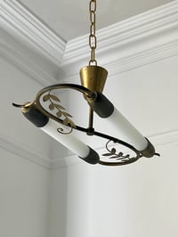 Image 1 of Group of Three Scandinavian Brass Ceiling or Wall Lights